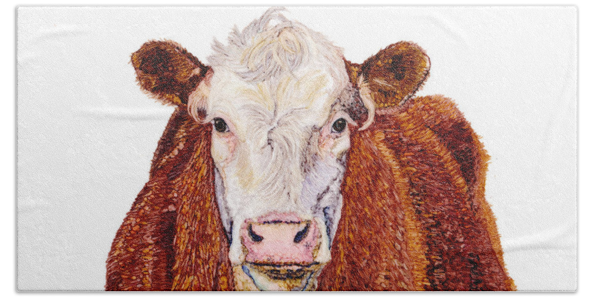 Woolyfrogarts Bath Towel featuring the mixed media Her Ford by Jan Killian