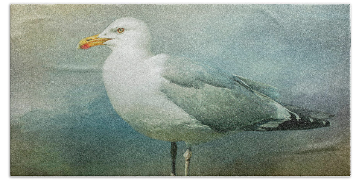 Herring Gull Bath Towel featuring the photograph Herring Gull by Cindi Ressler