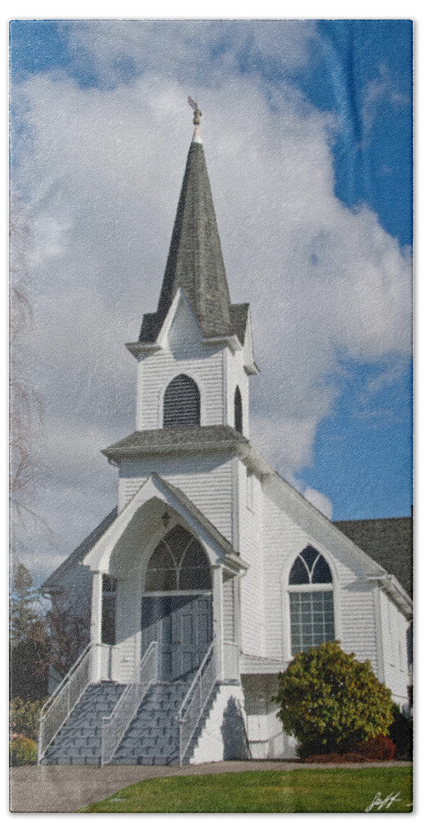 Architecture Hand Towel featuring the photograph Historic 1904 Lutheran Church by Jeff Goulden