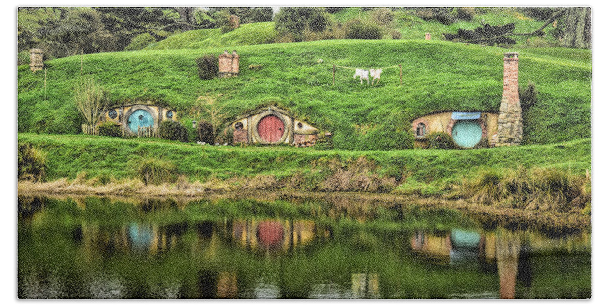 Photograph Bath Towel featuring the photograph Hobbit by the Lake by Richard Gehlbach