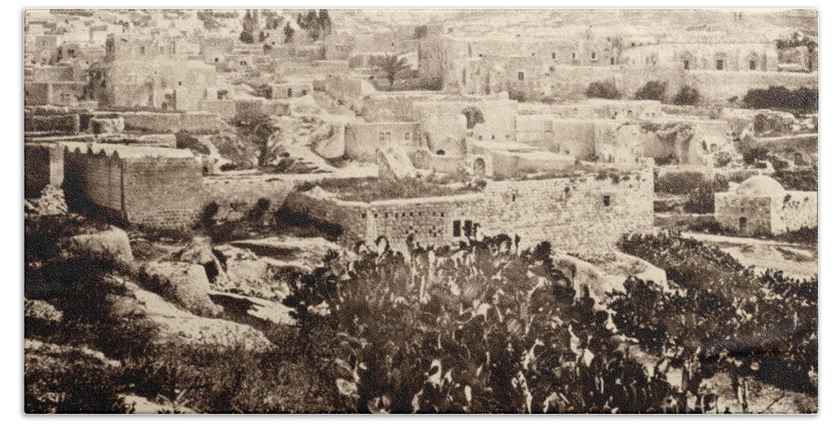 1650s Bath Towel featuring the photograph HOLY LAND, NAZARETH, c1860. by Granger