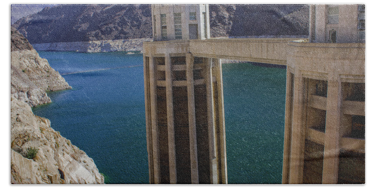 Hoover Dam Bath Towel featuring the photograph Hoover Dam by Bogdan Paius