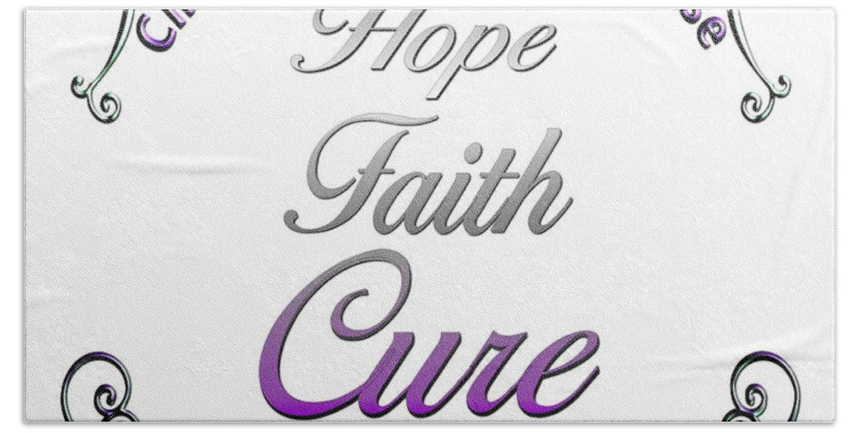 Digital Art Bath Towel featuring the digital art Hope Faith Cure for CMT by Susan Kinney