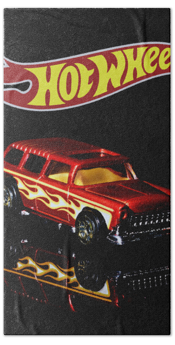 '55 Chevy Nomad Hand Towel featuring the photograph Hot Wheels '55 Chevy Nomad 2 by James Sage