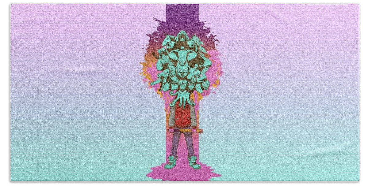 Hotline Miami Bath Towel featuring the digital art Hotline Miami by Super Lovely
