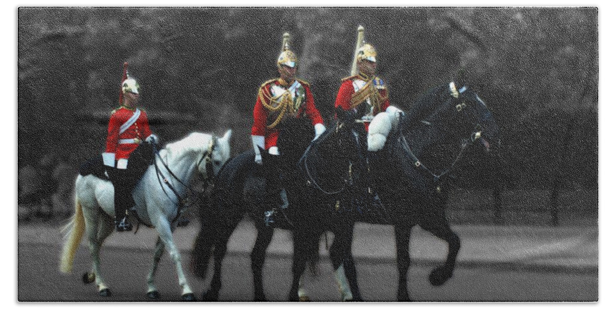 Household Cavalry Hand Towel featuring the photograph Household Cavalry by Chris Day