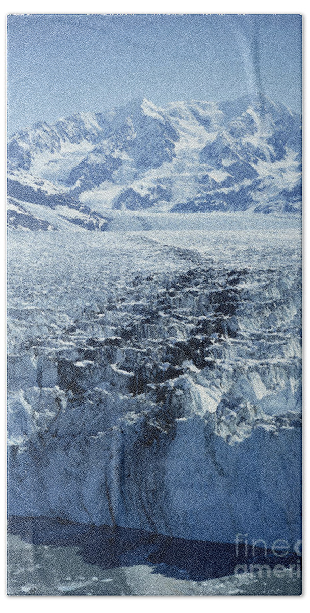 Glacier Bath Towel featuring the photograph Hubbard Glacier by Joseph Rychetnik