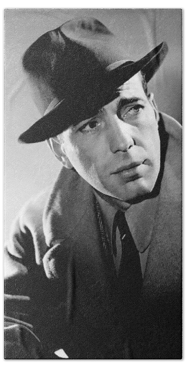Humphrey Bogart Bath Sheet featuring the photograph Humphrey Bogart by Mountain Dreams