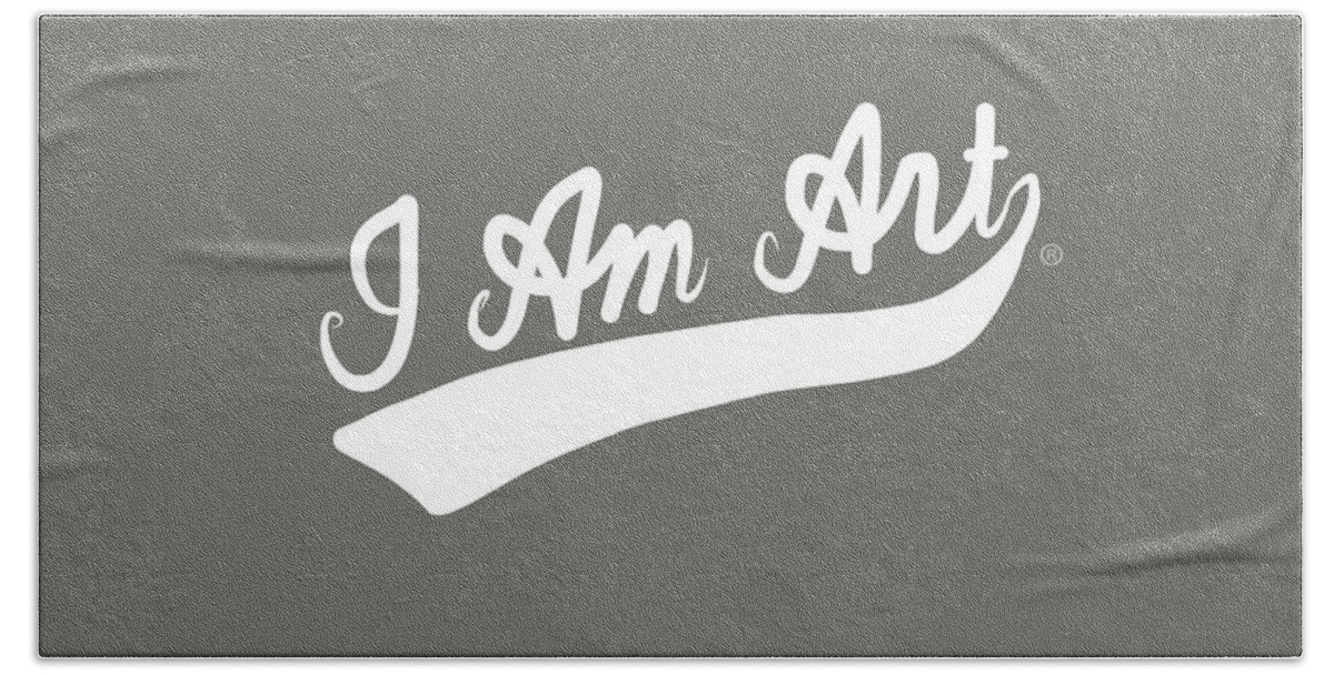 I Am Art Bath Sheet featuring the digital art I Am Art Swoosh- Art by Linda Woods by Linda Woods