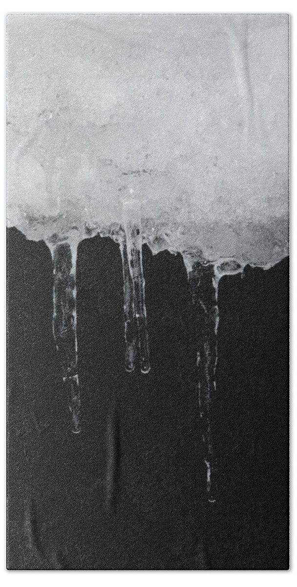 Ice Bath Towel featuring the photograph Ice And Night I by Angie Tirado