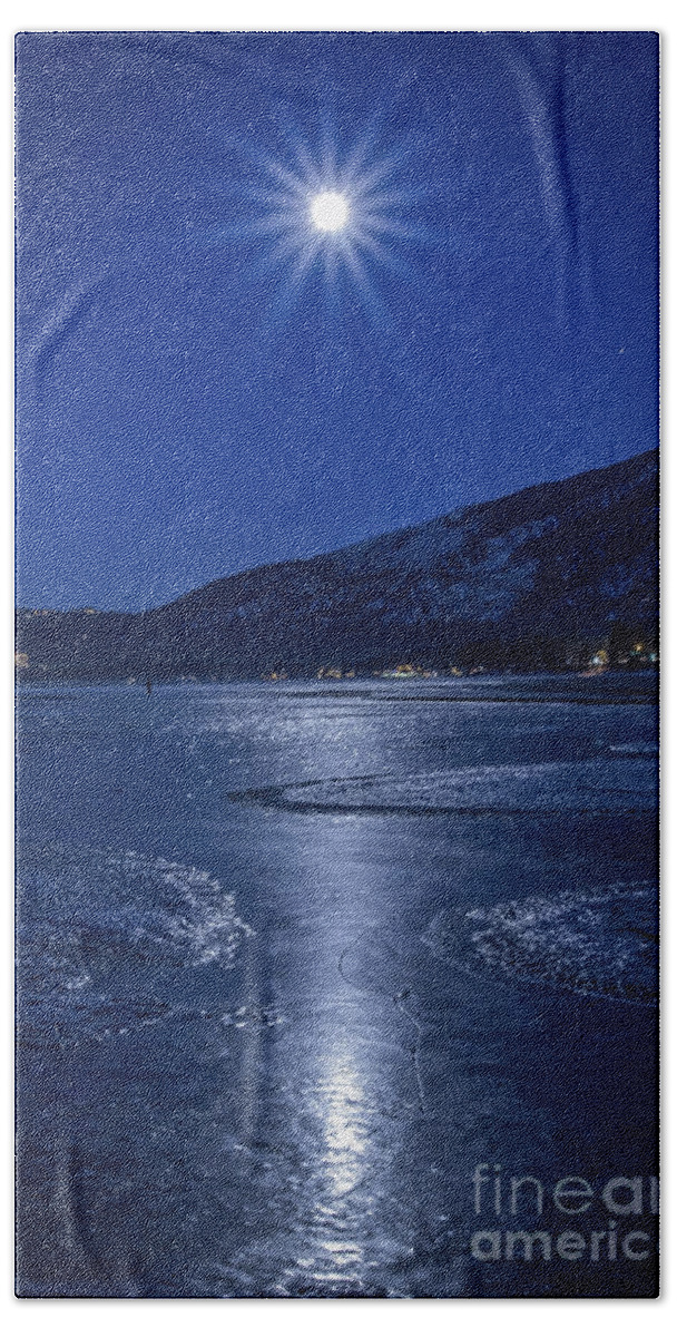 Ice Cold Moonshine Bath Towel featuring the photograph Ice Cold Moonshine by Mitch Shindelbower