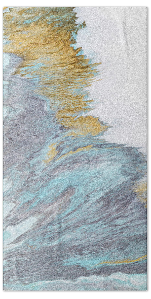 Ice Bath Towel featuring the painting Ice by Tamara Nelson