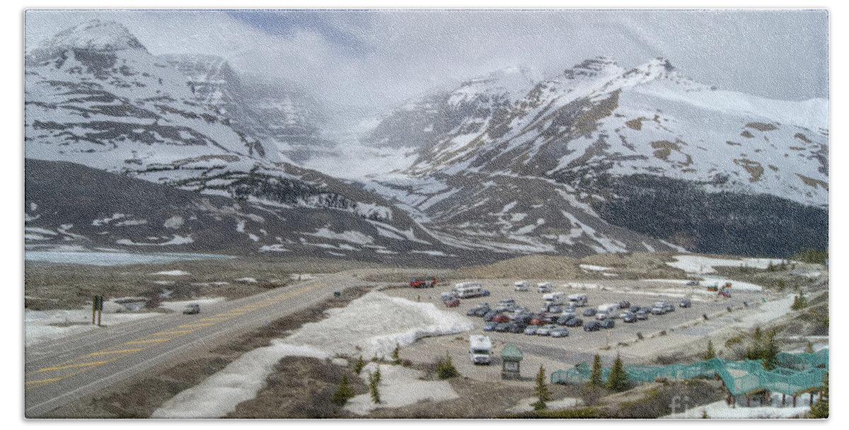 Alberta Bath Towel featuring the photograph Icefields Parkway Highway 93 by David Birchall