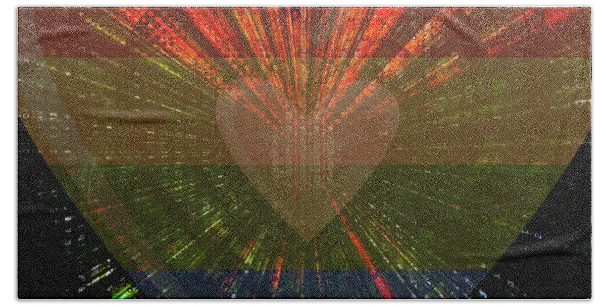 Fania Simon Bath Towel featuring the digital art Ignite My Heart by Fania Simon