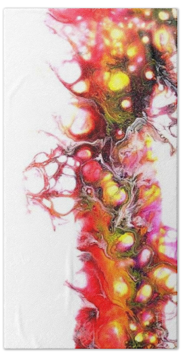Acrylic Hand Towel featuring the painting Ignition by Daniela Easter