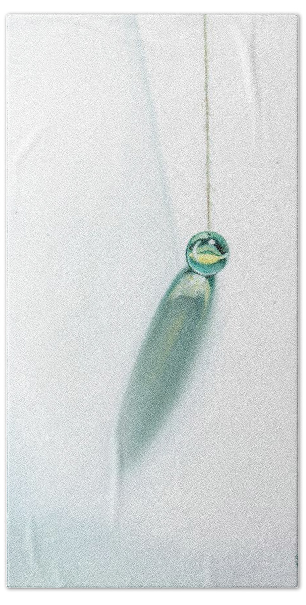 Marble Hanging By String Hand Towel featuring the painting Illumination Within by Roger Calle