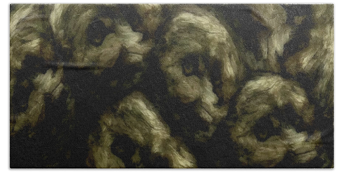 Abstract Bath Towel featuring the digital art In a Swedish troll forest by Gun Legler