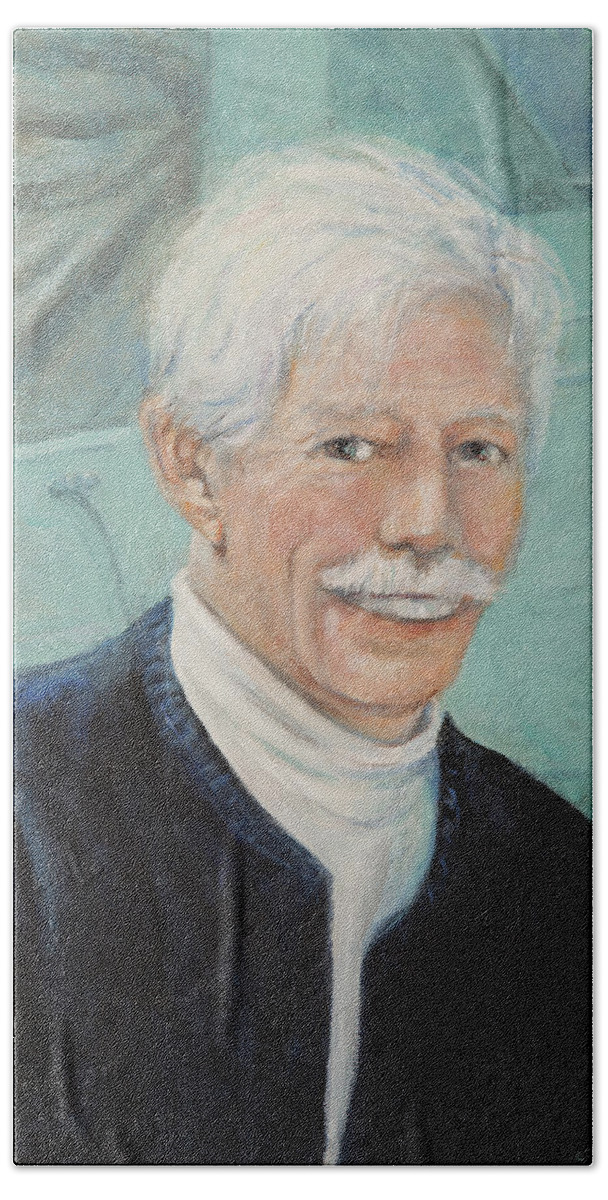 Acrylic Hand Towel featuring the painting In Memory of Uncle Bud by Donna Tucker