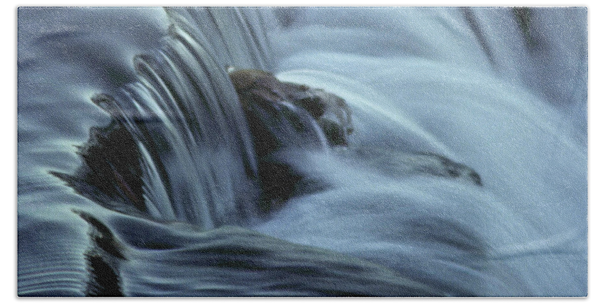 Waterfall Bath Towel featuring the photograph In The Flow by Terri Harper