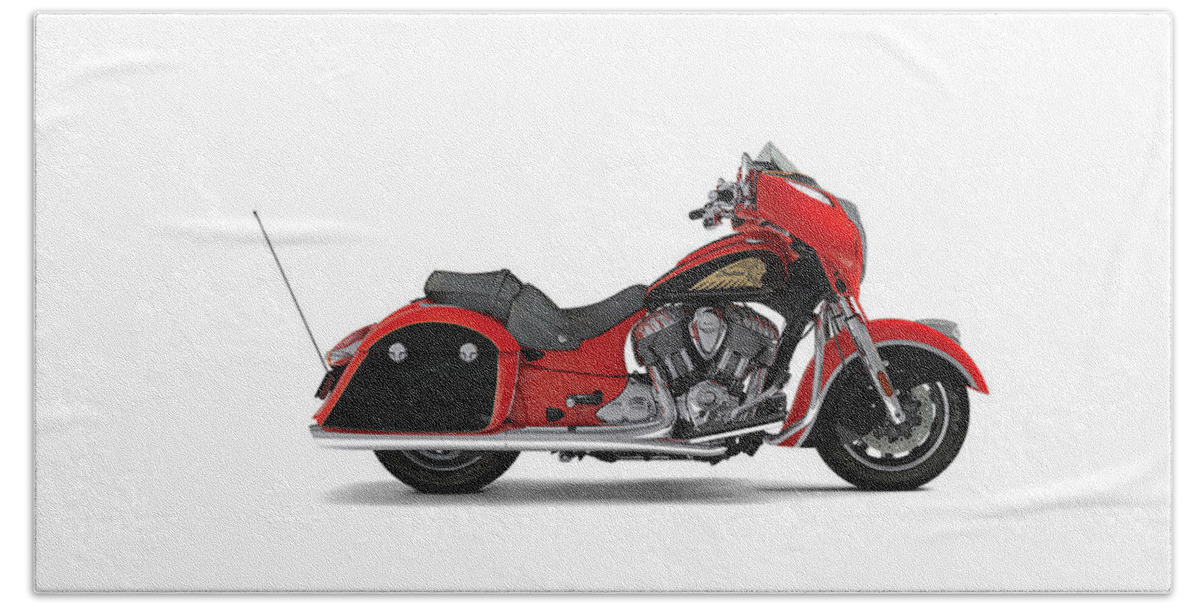 Indian Chieftain Hand Towel featuring the digital art Indian Chieftain by Maye Loeser