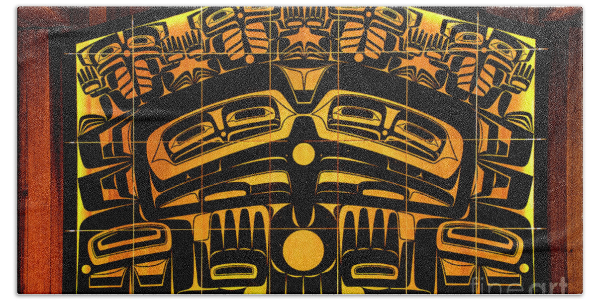 Indigenous Bath Towel featuring the photograph Indigenous Long House Alaska by Bob Christopher
