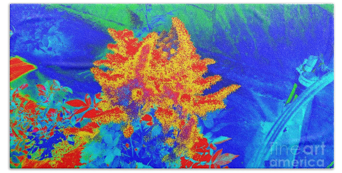 Floral Hand Towel featuring the digital art Infared by Steven Wills