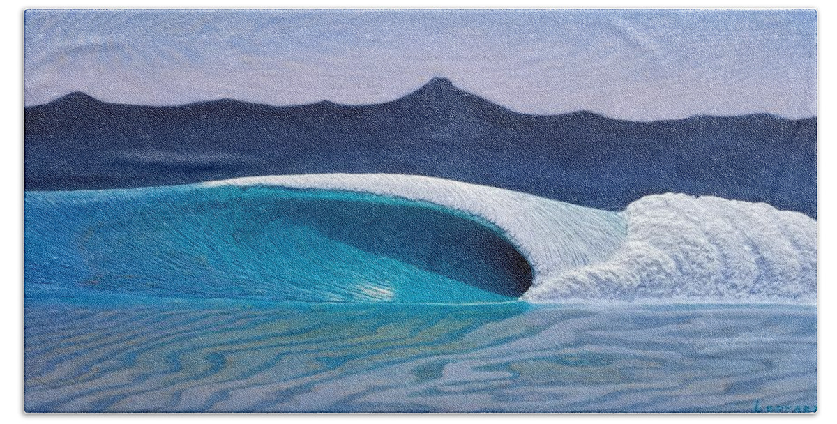 Surf Art Hand Towel featuring the painting Ingrained Energy by Nathan Ledyard