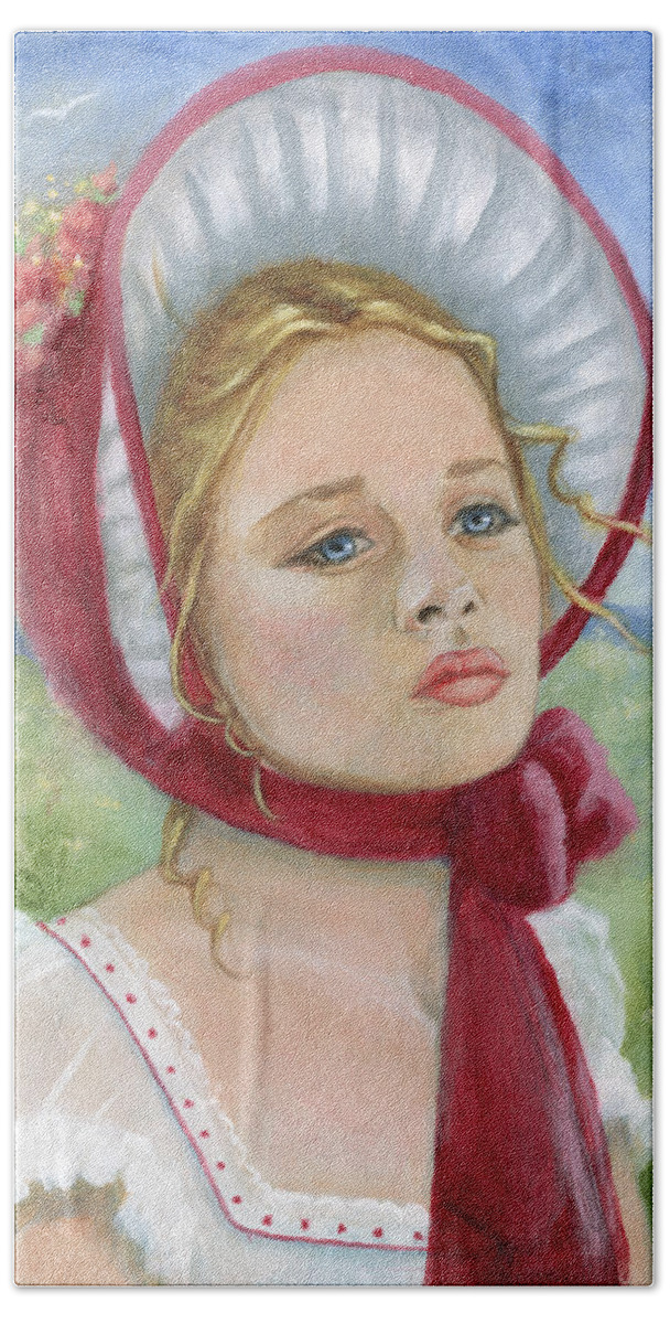 Portrait Hand Towel featuring the painting Innocence by Terry Webb Harshman