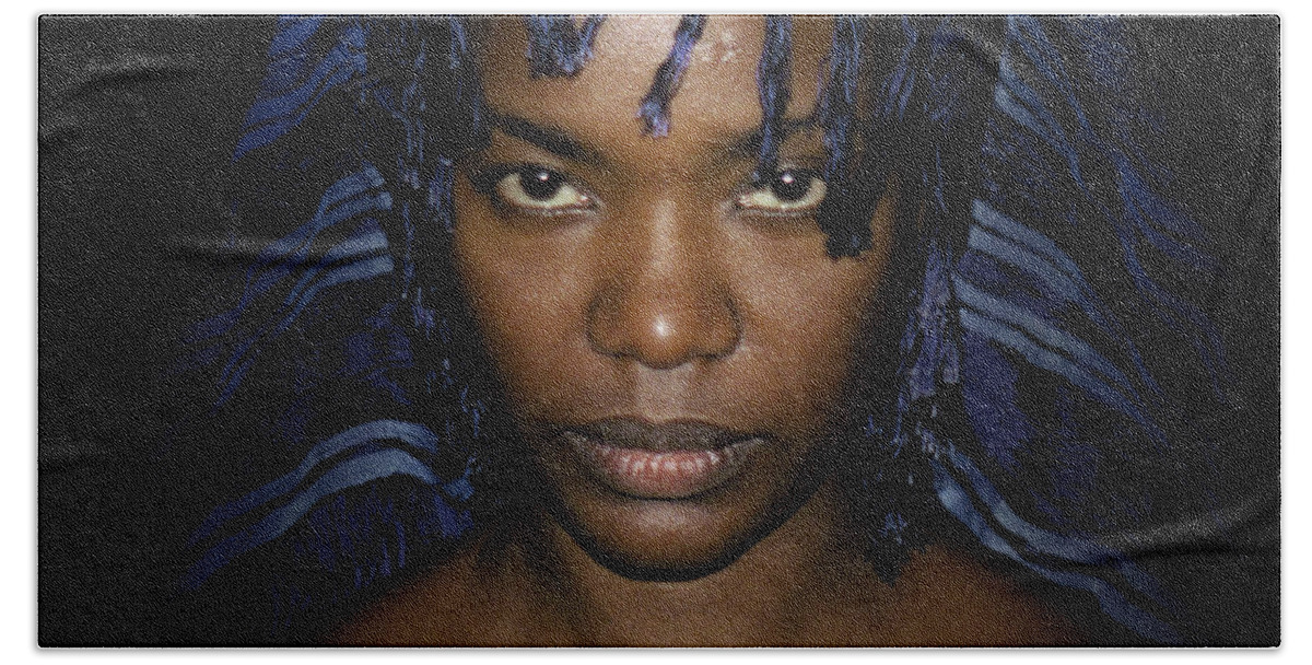 Blue Hand Towel featuring the photograph Intense Look by David Kleinsasser