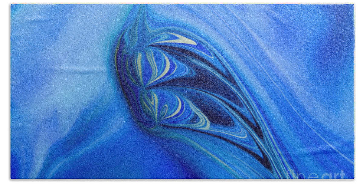 Abstract Bath Towel featuring the painting Into The Abyss by Patti Schulze