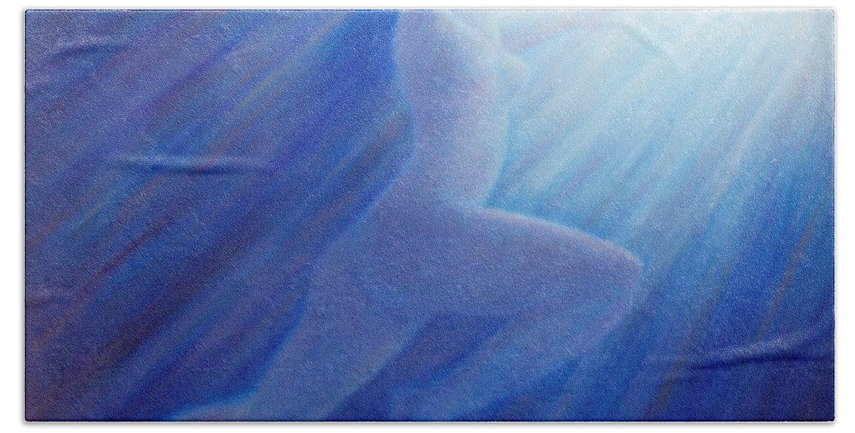 Spiritual Hand Towel featuring the painting Into The Light by Brian Commerford
