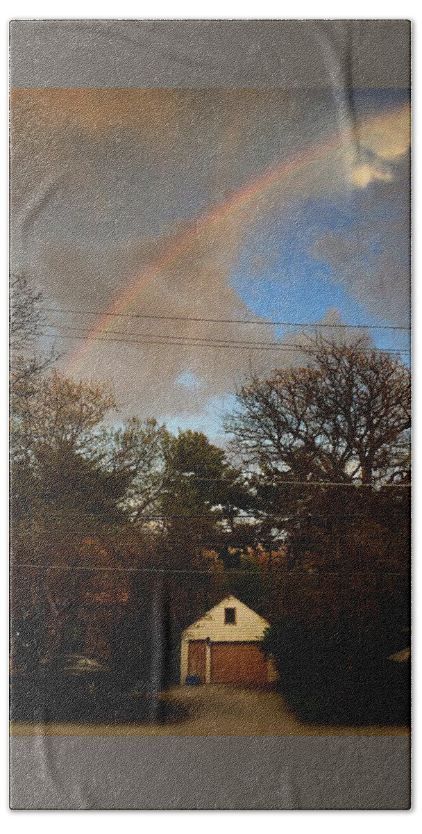 Frank J Casella Bath Towel featuring the photograph iPhones and Rainbows by Frank J Casella