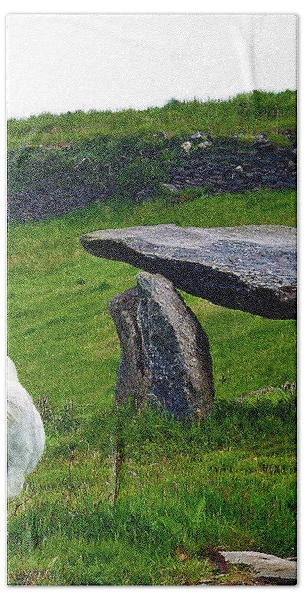 Fine Art Photography Bath Towel featuring the photograph Irish Standing Stones by Patricia Griffin Brett