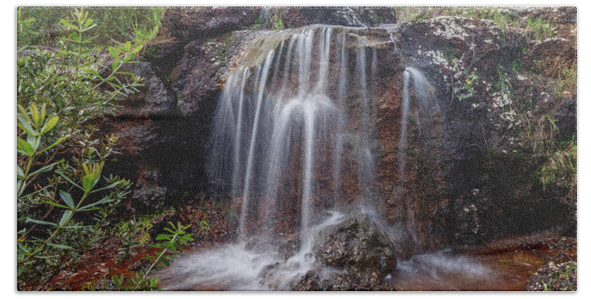 Waterfall Hand Towel featuring the photograph Ironstone Gully by Robert Caddy