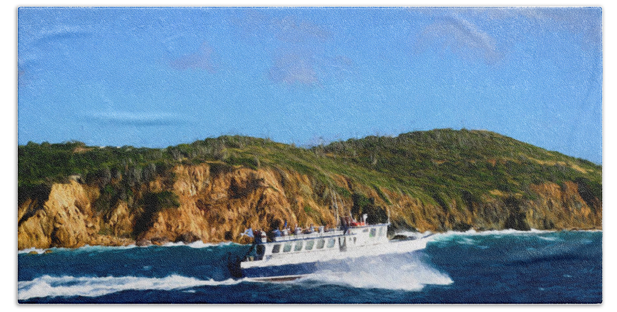 Caribbean Bath Towel featuring the photograph Island Cruising by Greg Norrell