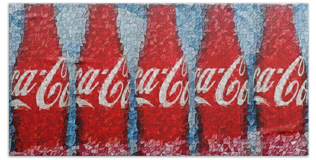 Coke Cola Hand Towel featuring the photograph It's The Real Thing by Susan Candelario