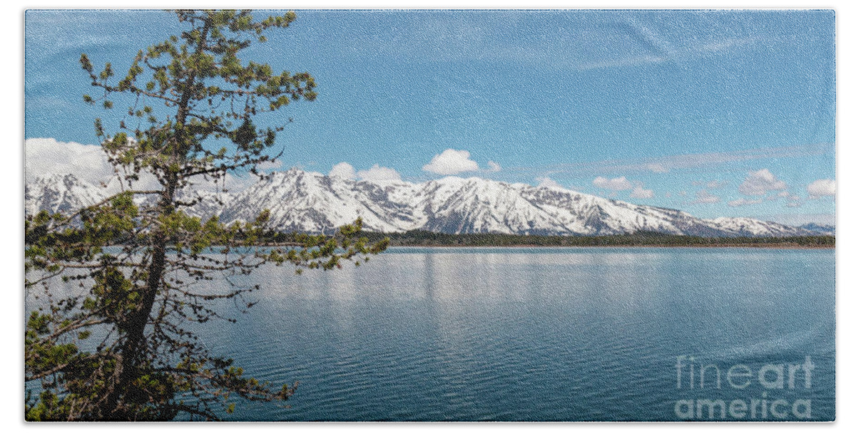 Jackson Lake Hand Towel featuring the photograph Jackson Lake 1 by Pam Holdsworth