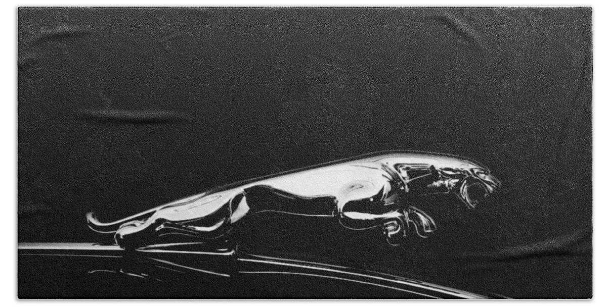 Jaguar Xk120 Hand Towel featuring the photograph Jaguar by Mark Rogan