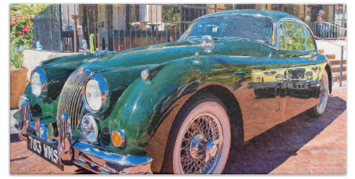 Arizona Bath Towel featuring the photograph Jaguar XK Classic by Dan McManus