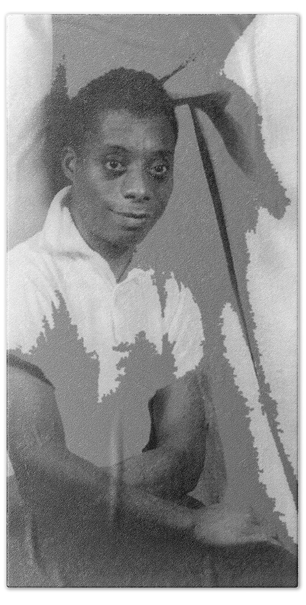 James Baldwin Bath Towel featuring the photograph James Baldwin, photographed by Carl Van Vechten, 1955-2015 by David Lee Guss
