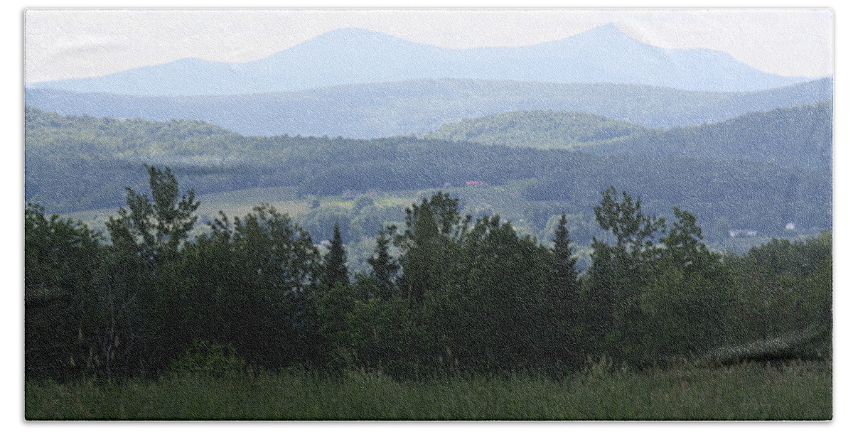 Jay Peak Bath Towel featuring the photograph Jay Peak from Irasburg by Donna Walsh