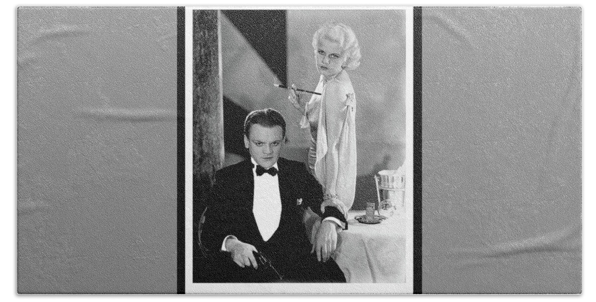 Jean Harlow James Cagney The Public Enemy 1931-2016 Bath Towel featuring the photograph Jean Harlow James Cagney The Public Enemy 1931-2016 by David Lee Guss