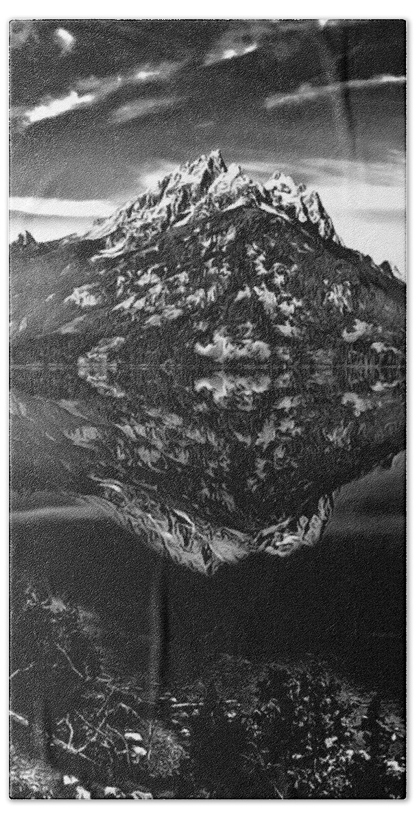 Altitude Bath Towel featuring the photograph Jenny Lake by Maria Coulson