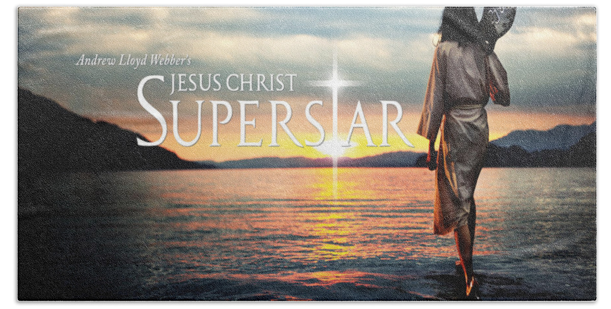Jesus Christ Superstar Bath Towel featuring the digital art Jesus Christ Superstar by Super Lovely