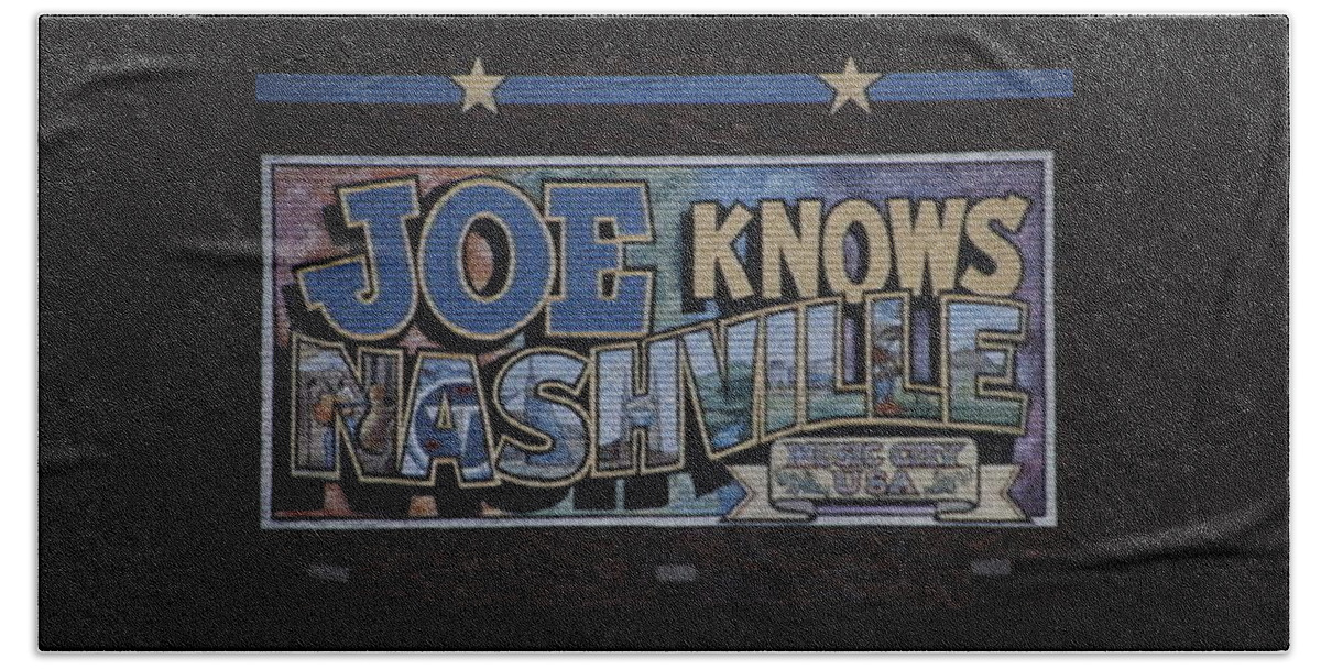 Nashville Bath Towel featuring the photograph Joe Knows Nashville Tennessee by Valerie Collins