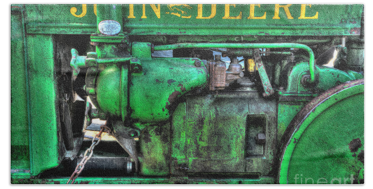 Tractor Hand Towel featuring the photograph John Deere GP by Mike Eingle