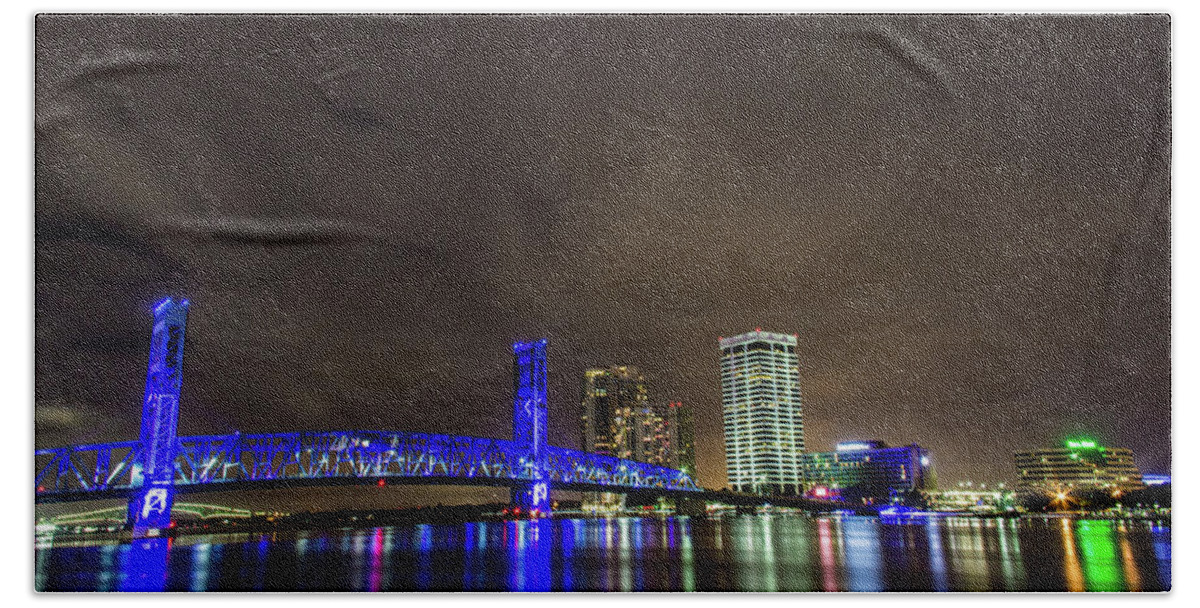 Jacksonville Hand Towel featuring the photograph John T. Alsop Bridge by Kenny Thomas