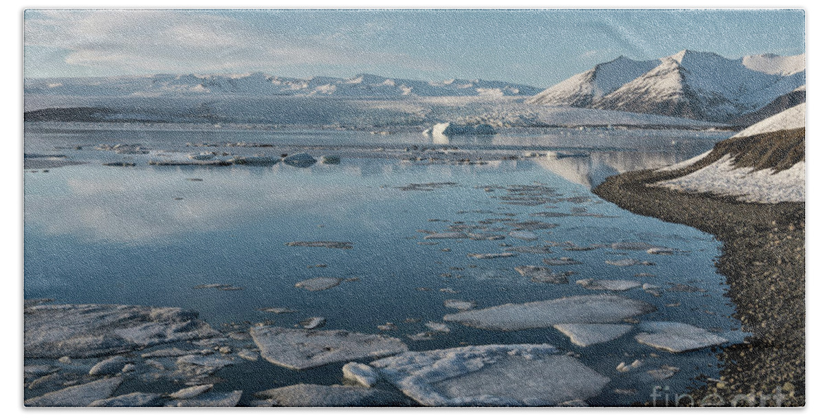 Sandra Bronstein Bath Towel featuring the photograph Jokulsarlon Ice Lagoon - Iceland by Sandra Bronstein