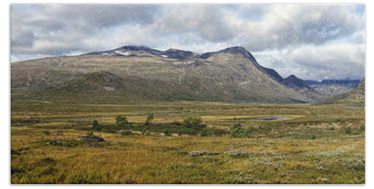 Jotunheimen Hand Towel featuring the photograph Jotunheimen-Norwegian landscape by Mike Santis