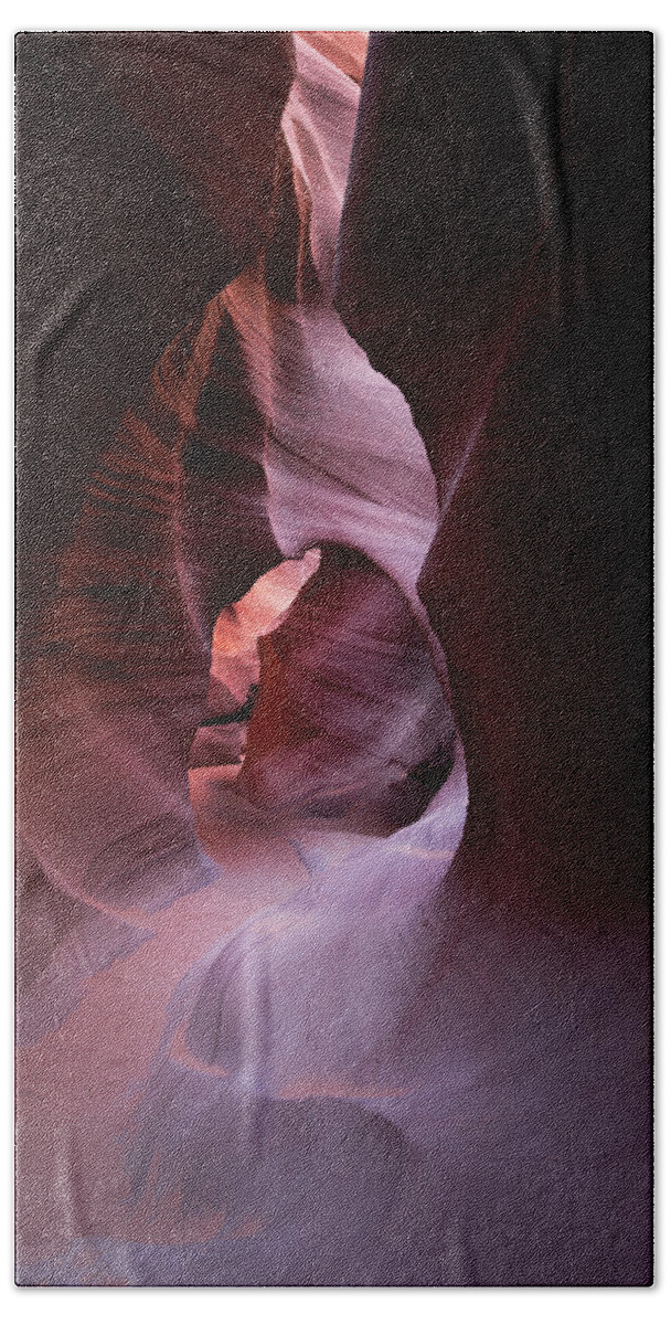 Antelope Canyon Bath Towel featuring the photograph Journey Thru the Shadows by Jon Glaser
